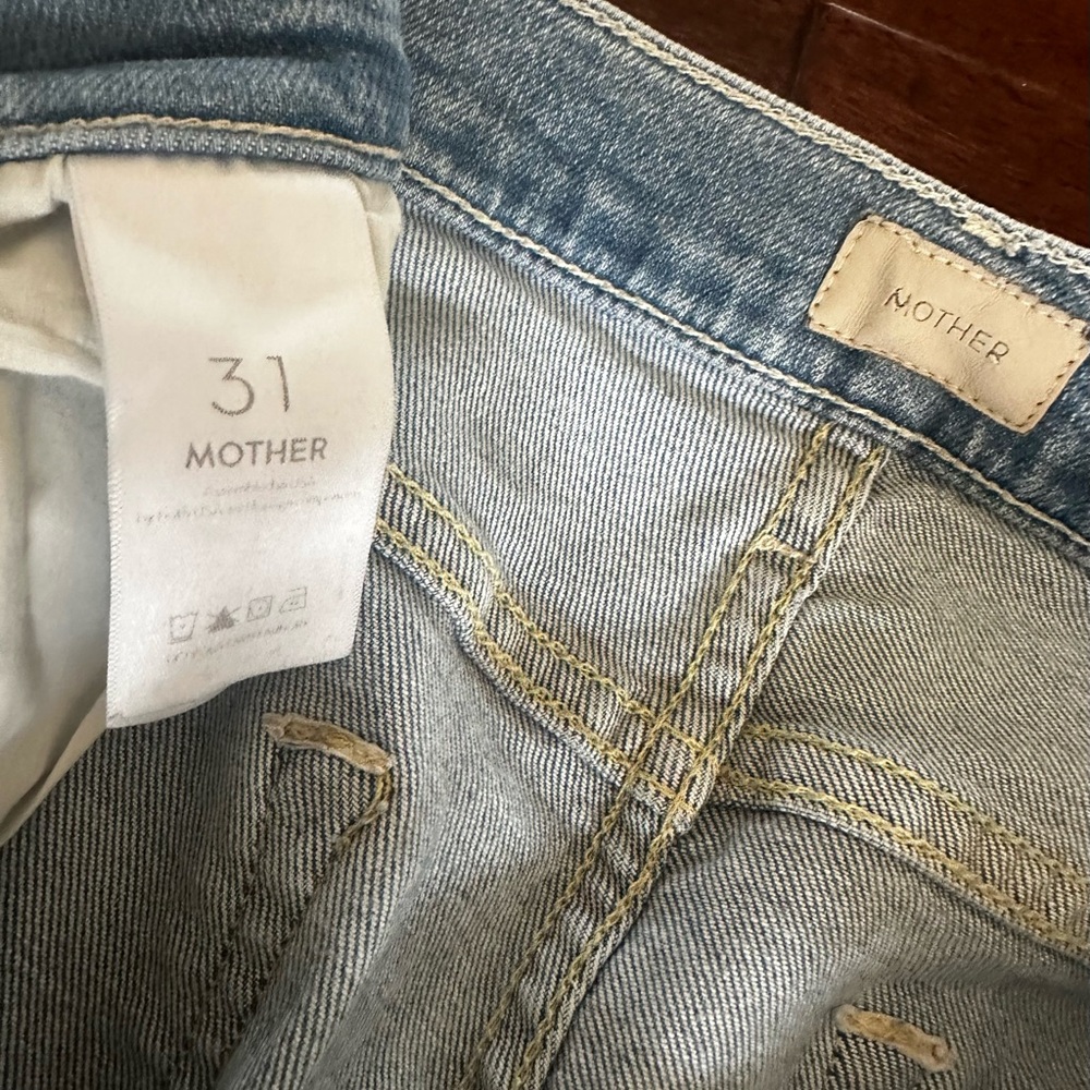 MOTHER Light Blue Flare Jeans - Picture 2 of 4